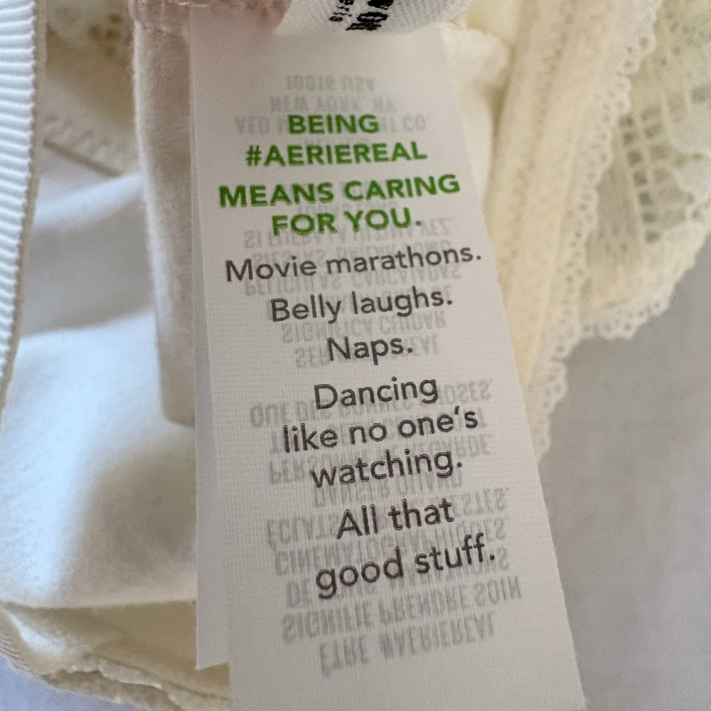Aerie Show Off Romantic Lace Camisole Top Cream White XL NWT 069-2692-4161 - Picture 10 of 15